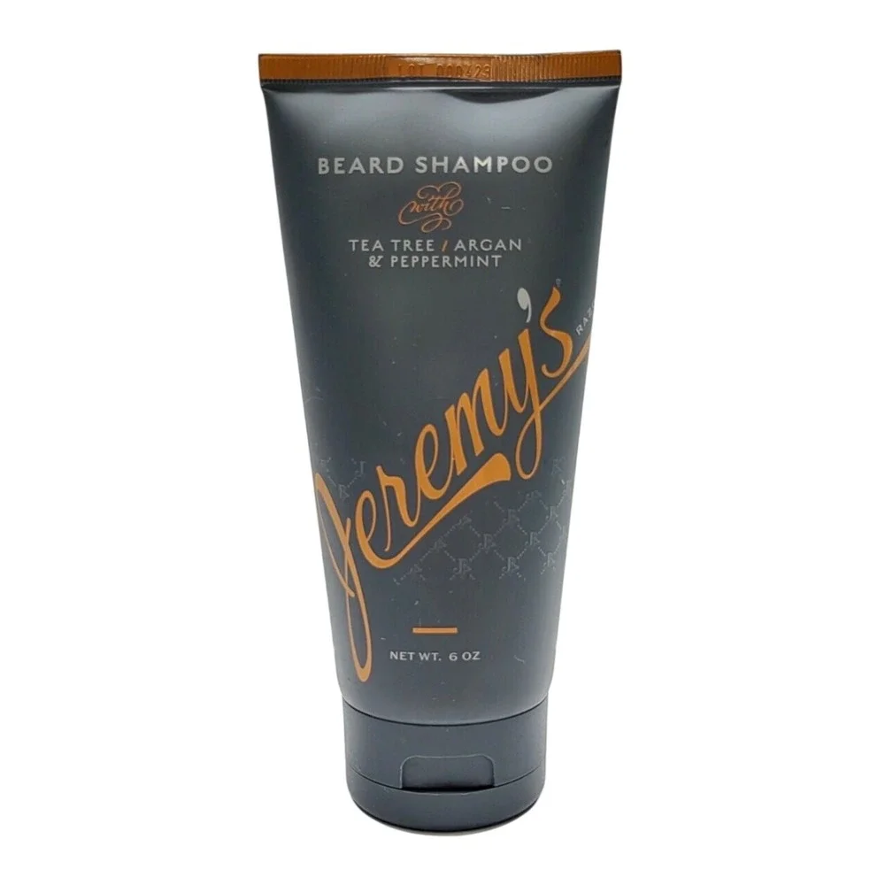 Jeremy's Razors Beard Shampoo 6oz + Beard Brush Set NEW Discontinued Rare